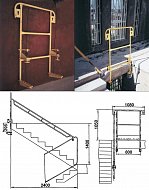 Временное ограждение лестничных маршей и площадок